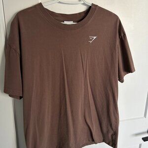 Gymshark Women's Baggy Oversized Tshirt - Chocolate Brown - Size Large